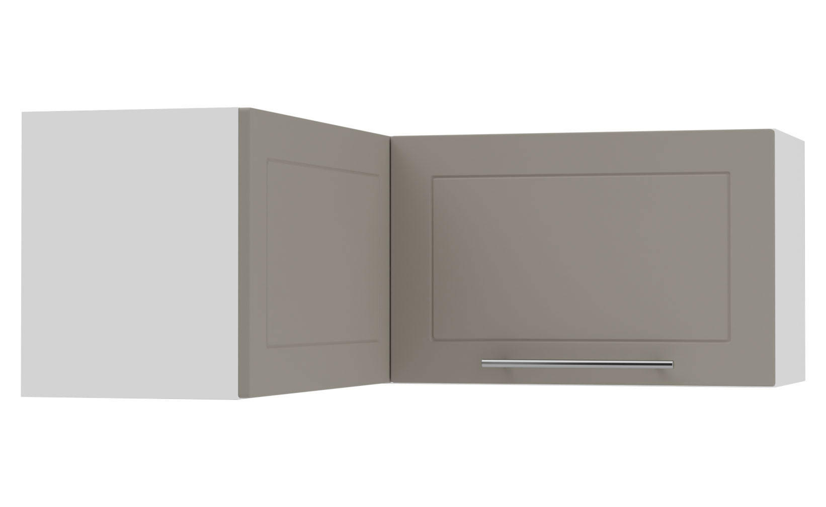 ECKHÄNGESCHRANK Kvantum W14/90/36 Beige Matt / Weiß Matt 90 / 90 / 36cm - Beige/Weiß, Holz/Holzwerkstoff (90/36/90cm) - Feldmann-Wohnen