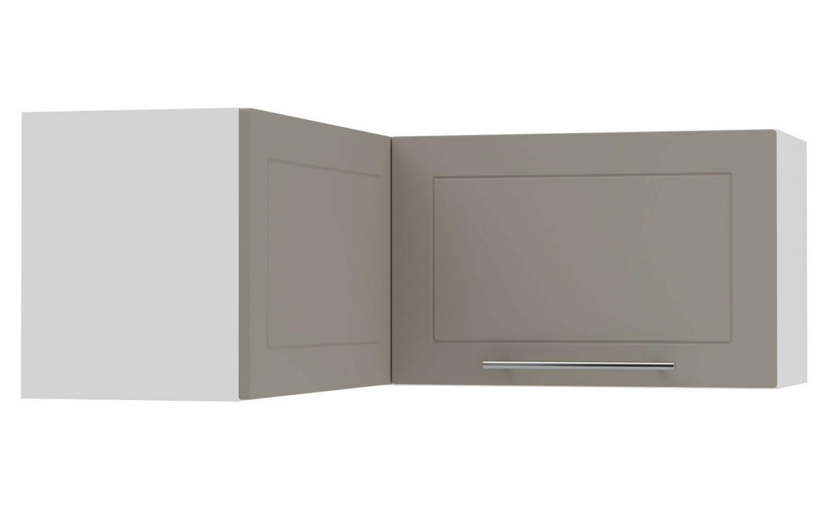 ECKHÄNGESCHRANK Kvantum W14/90/36 Beige Matt / Weiß Matt 90 / 90 / 36cm - Beige/Weiß, Holz/Holzwerkstoff (90/36/90cm) - Feldmann-Wohnen