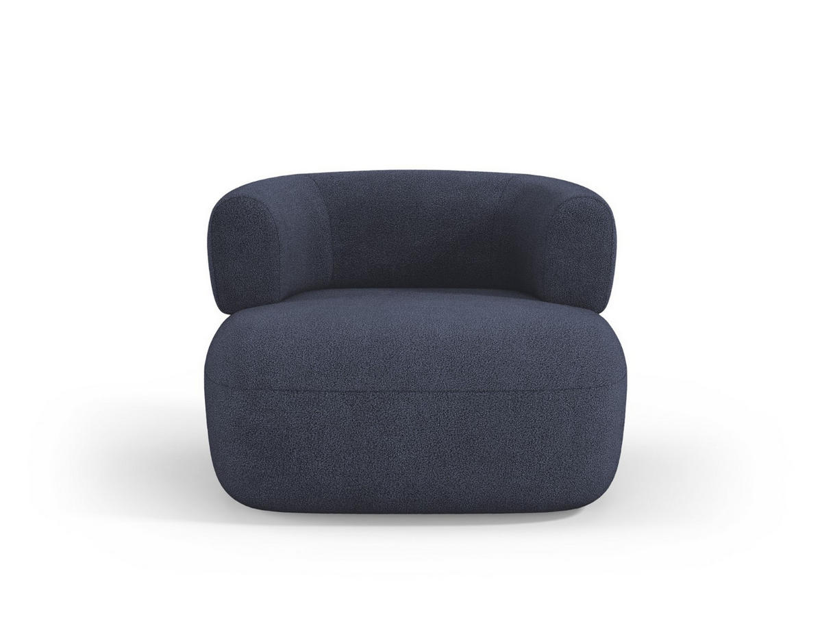 SESSEL Jenny aus Boucle dunkelblau - Dunkelblau, Textil (88/73/90cm) - Micadoni