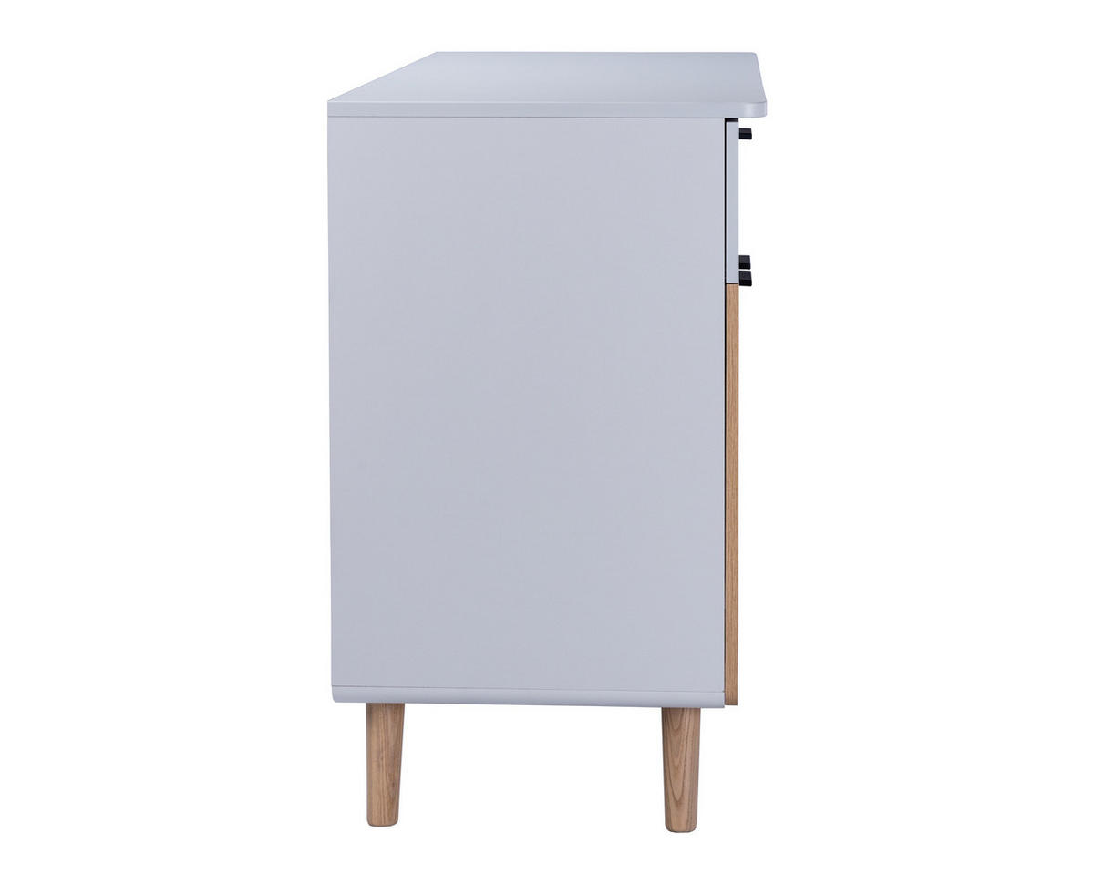 WICKELKOMMODE Lovis - Eichefarben/Hellgrau, Holz/Holzwerkstoff (95/96/79cm) - arthur berndt