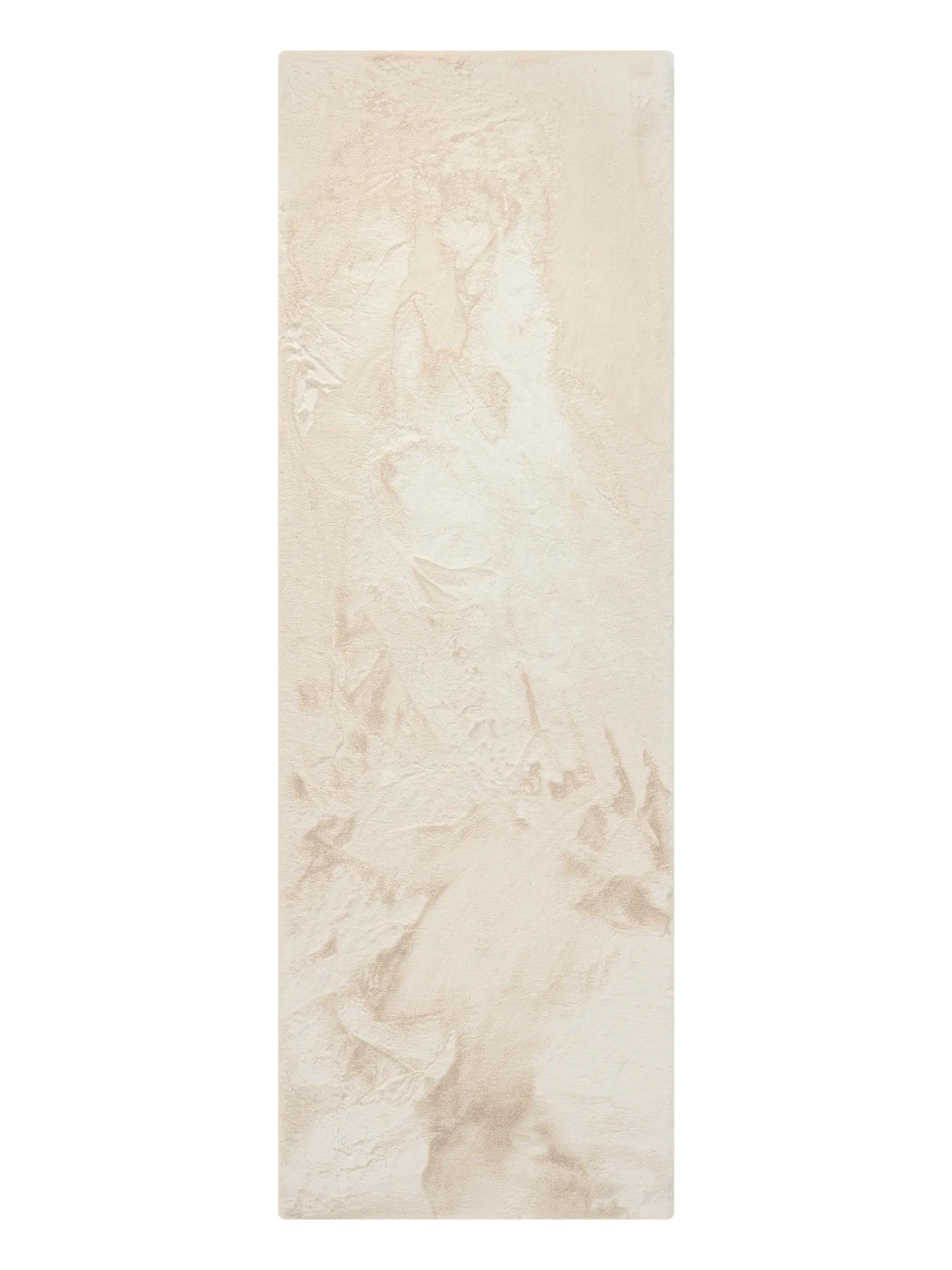 UMELÉ kožúškové koberce Dave Krémová 80x240 cm - krémová, textil/plast (80/240cm) - benuta Nest