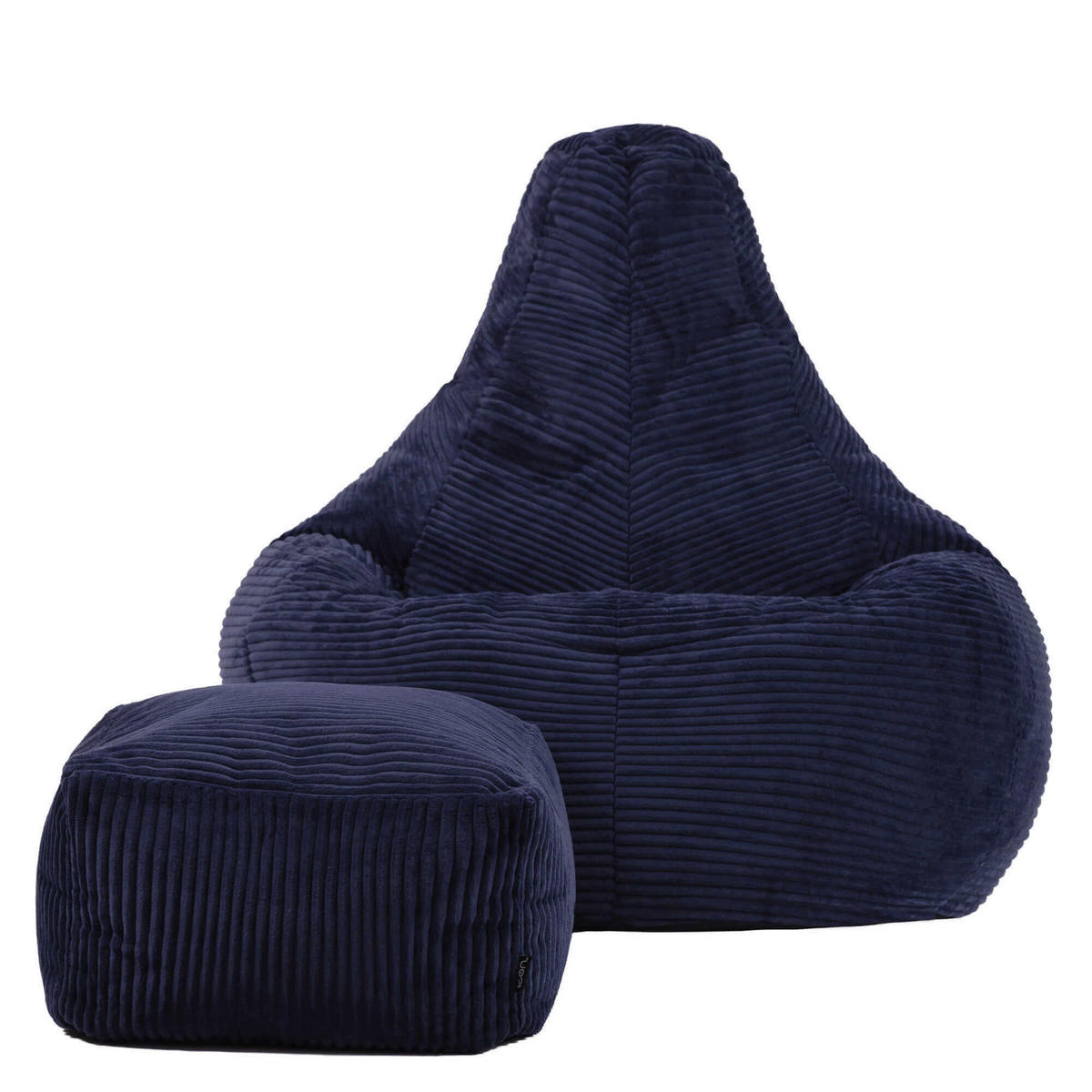 SITZSACK Dalton mit Hocker - Dunkelblau, Textil (90/73/84cm) - icon