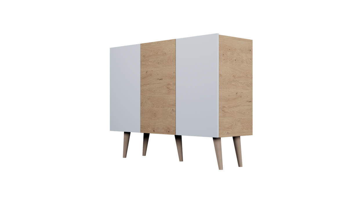 KOMMODE Toronto 39,9/95,5/120 - Weiß, Holzwerkstoff (40/96/120cm) - RAUMHIRSCH FURNITURE