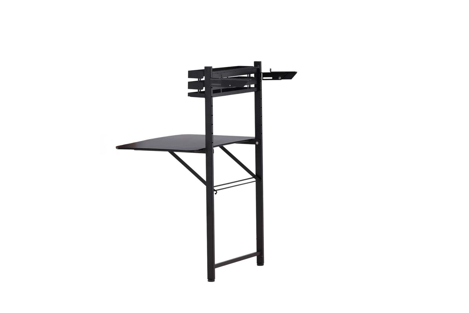 BALKONTISCH schwarz - Schwarz, Holzwerkstoff (77/57/120cm) - ebuy24