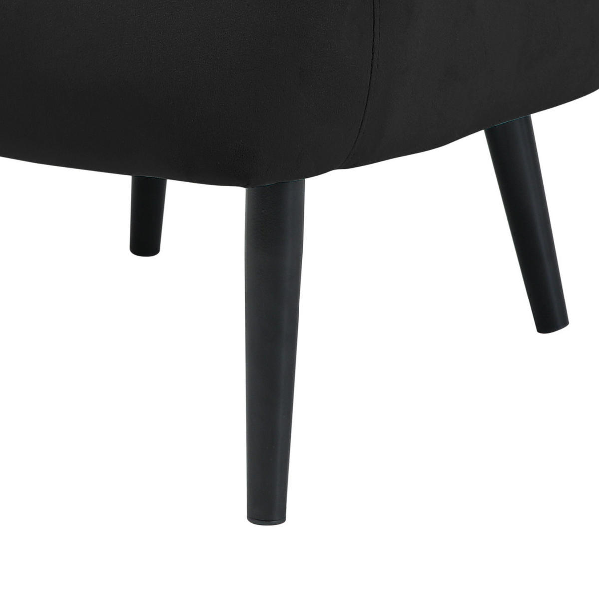 OHRENSESSEL ARTHUR Samt Schwarz - Schwarz, Textil (76/89/78cm) - SVITA