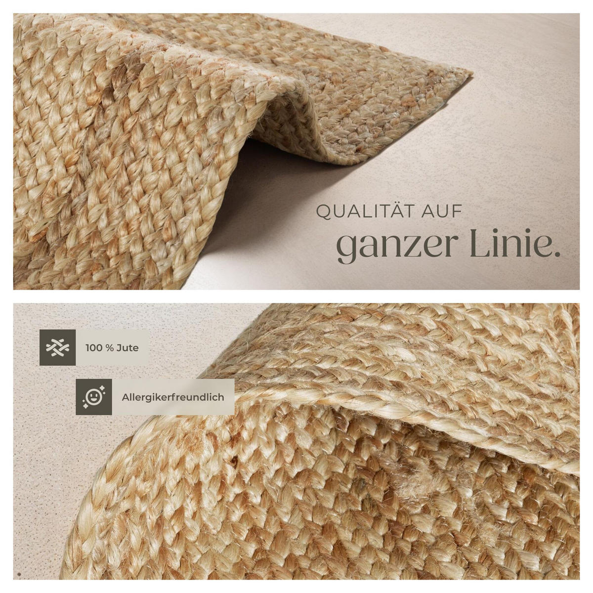 TEPPICH Handgewebt Glim, strapazierfähig und pflegeleicht, braun - Braun, Textil (160/230cm) - tectake