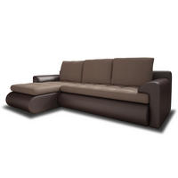 ECKSOFA Santi, Seite: Links - Braun, Holz/Textil (226/152cm) - Sofnet