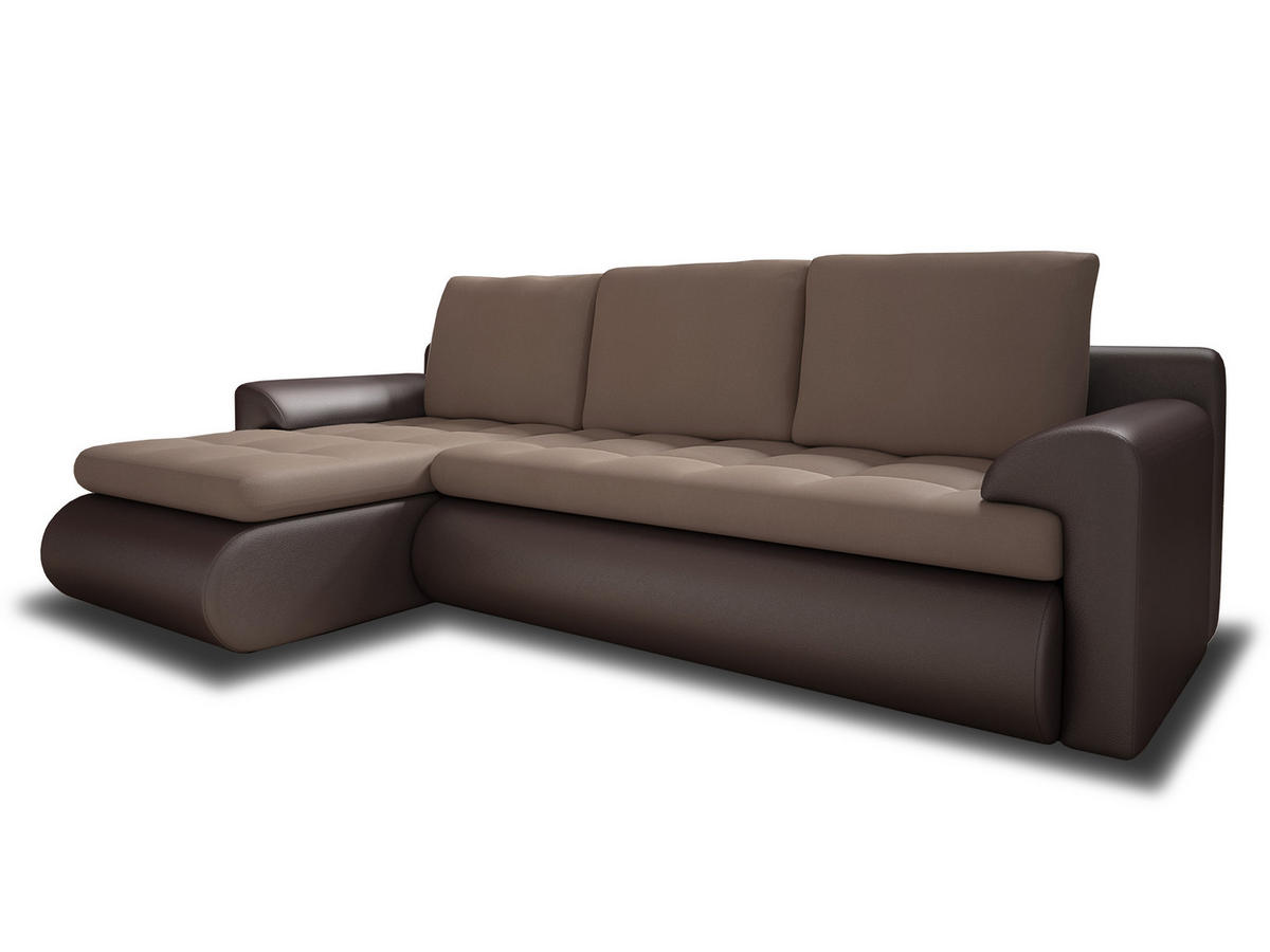 ECKSOFA Santi, Seite: Links - Braun, Holz/Textil (226/152cm) - Sofnet