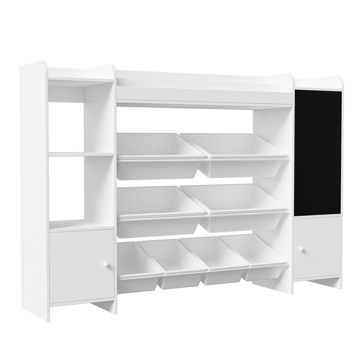 KINDERREGAL 8 Boxen 3 Fächer Spielzeugregal weiß - Weiß, Holz (30/94.5/137cm) - LEBENLANG