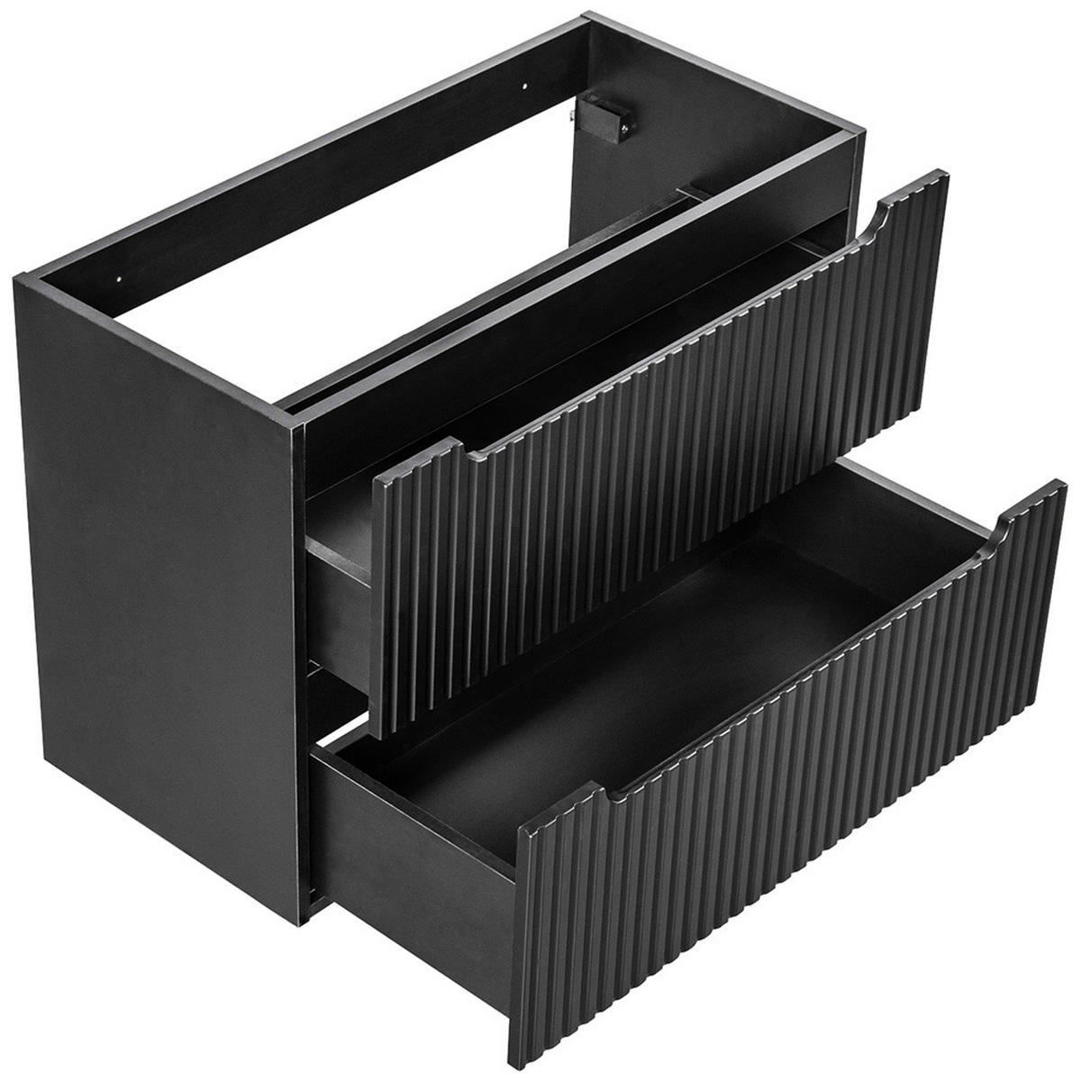 WASCHTISCH Newport-56 - Schwarz, Holzwerkstoff (80/71/40cm) - Lomado