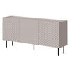 SIDEBOARD Lucca 165 3D - Kaschmir/Schwarz, Holz/Holzwerkstoff (166/80/40cm) - MIRJAN24