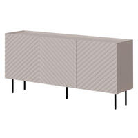 SIDEBOARD Lucca 165 3D - Kaschmir/Schwarz, Holz/Holzwerkstoff (166/80/40cm) - MIRJAN24