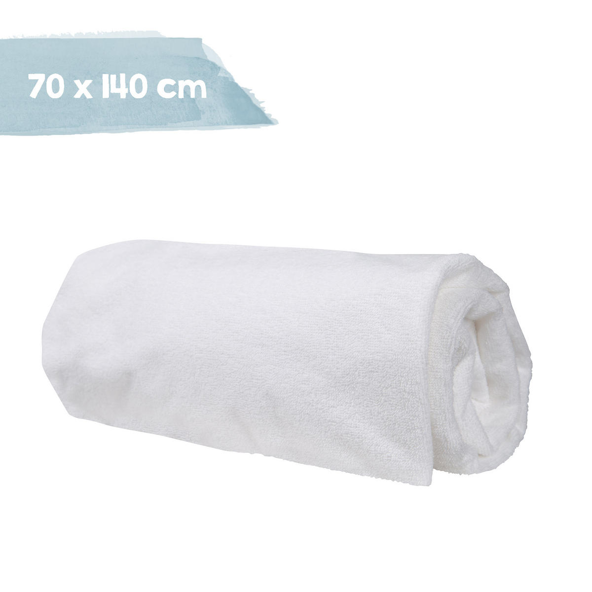 SPANNBETTLAKEN mit Feuchtigkeitsschutz 70 x 140 cm - Weiß, Textil (70/140cm) - Roba