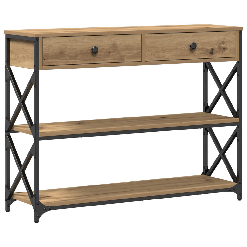 KONSOLE Tisch Artisan-Eiche 100/28/75 Cm - Braun, Holzwerkstoff (100/28/75cm) - vidaXL