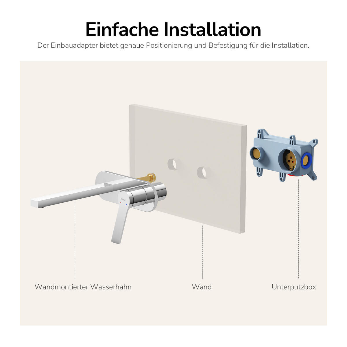WASCHTISCHARMATUR mit Luftsprudler Messing verchromt - Chromfarben, Metall (21/7/28.8cm) - EMKE