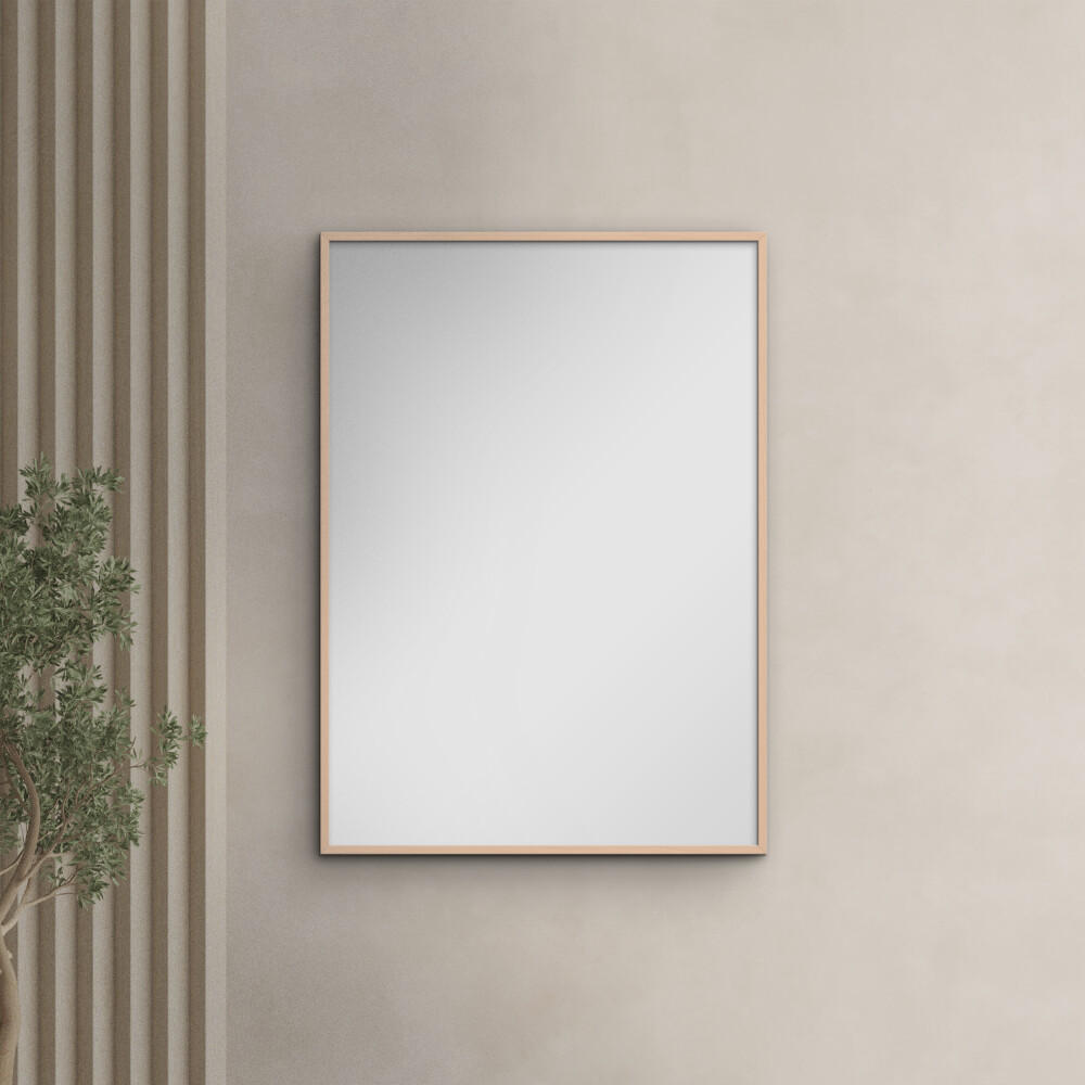 SPIEGEL - Rosafarbenes Holz - Rosa, Holz/Papier (70/100/2cm) - Poster&Frame