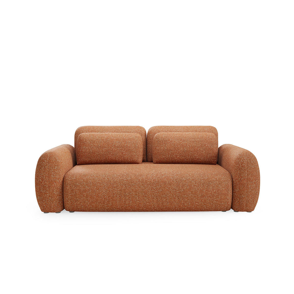 SOFA Carmela 3 Sitzplätze Orange - Orange, Holz (266/95/121cm) - Petits-meubles