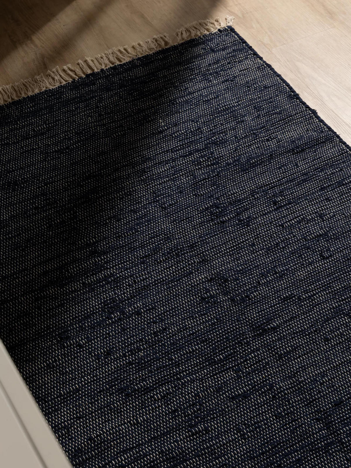 TEPPICH aus recyceltem Material Tom Dunkelblau 70x200 cm - Dunkelblau, Textil (70/200cm) - benuta Pop