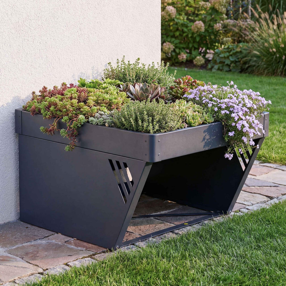 GÁRAŽ PRO KOSÍCÍ ROBOT Anthracit - antracitová, kov (60/39/70cm) - MCW