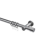 GARDINENSTANGEN-SET Platon Santo 100 cm, 1-läufig, 20 mm Ø Chrom - Chromfarben, Metall (100cm) - INTERDECO