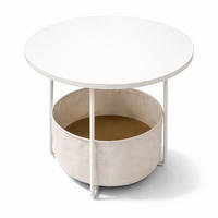 BEISTELLTISCH - Multicolor, Holzwerkstoff/Textil (45/45/50cm) - Relaxdays