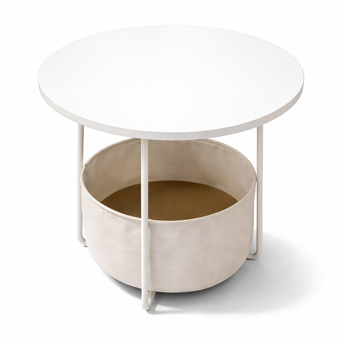 BEISTELLTISCH - Multicolor, Holzwerkstoff/Textil (45/45/50cm) - Relaxdays