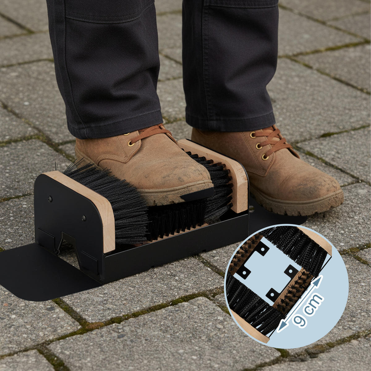 SCHUHABSTREIFER - Schwarz, Holz/Kunststoff (44.5/15.5cm) - Relaxdays