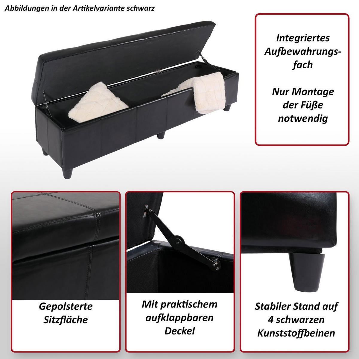 AUFBEWAHRUNGS-TRUHE XXL Braun - Braun, Textil (180/45/45cm) - MCW