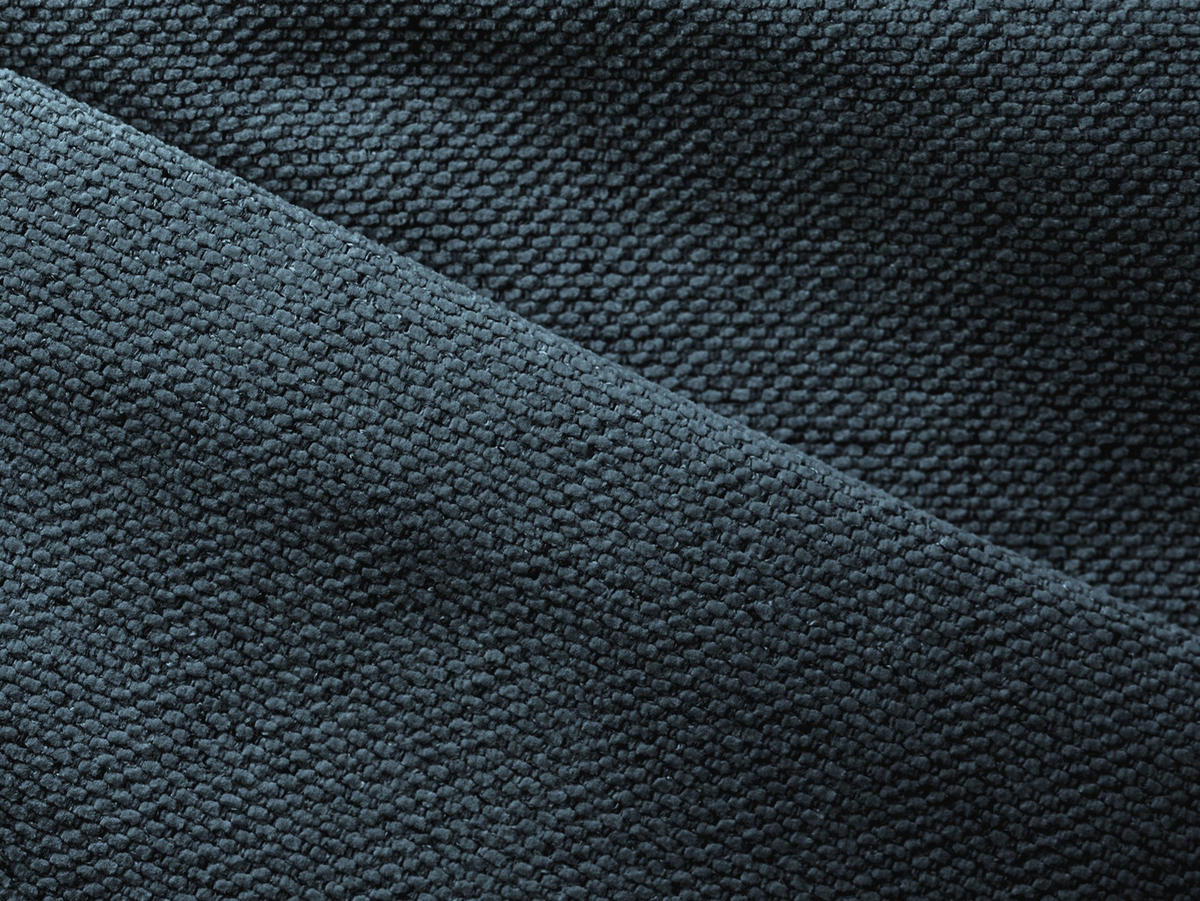 ECKSOFA mit Schlaffunktion Strukturstoff Stoff Blau - Blau/Blaugrau, Holz/Textil (162/236cm) - Makamii