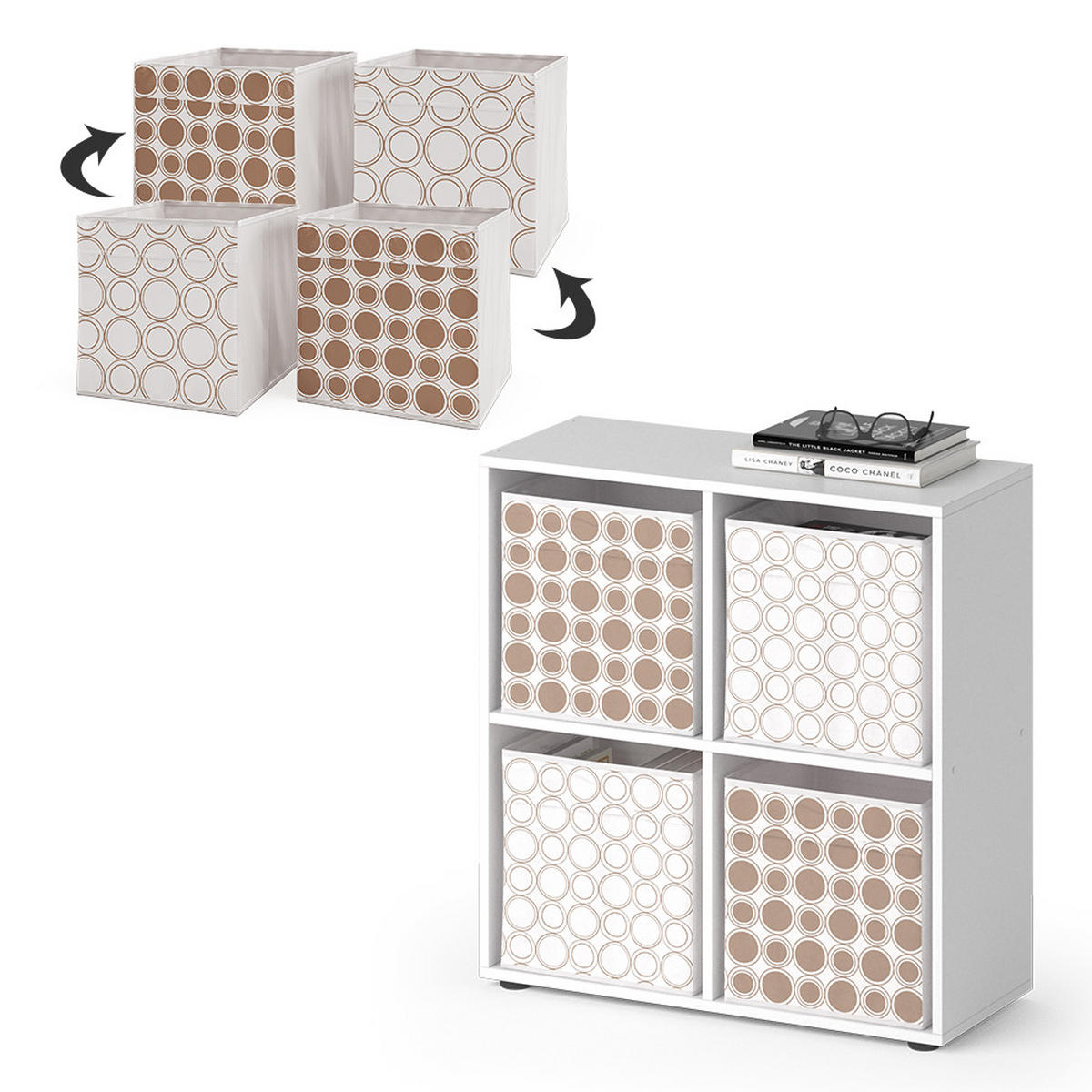 DĚLICÍ STĚNA Tetra Bílá - bílá, kompozitní dřevo (72.6/72/29cm) - Vicco