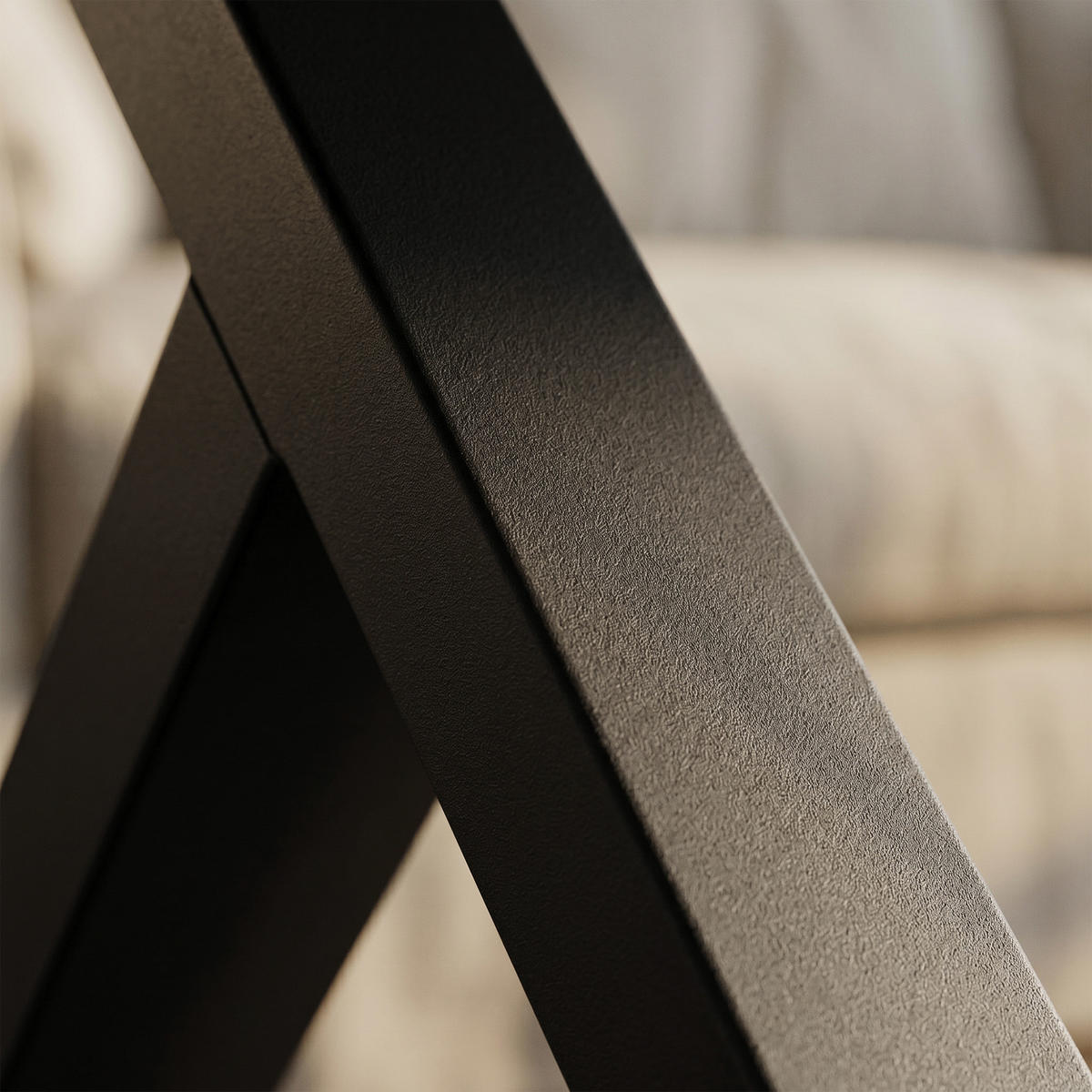 TISCHBEINE DE-18170 X-Form, höhenverstellbare Bodenschoner Schwarz - Schwarz, Metall (10/43/60cm) - ComfortXL