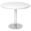 PAUSENTISCH groß STF 100/100/74,5 cm in Weiß/Chrom - Chromfarben/Weiß, Holzwerkstoff (100/100/74.5cm) - bümö