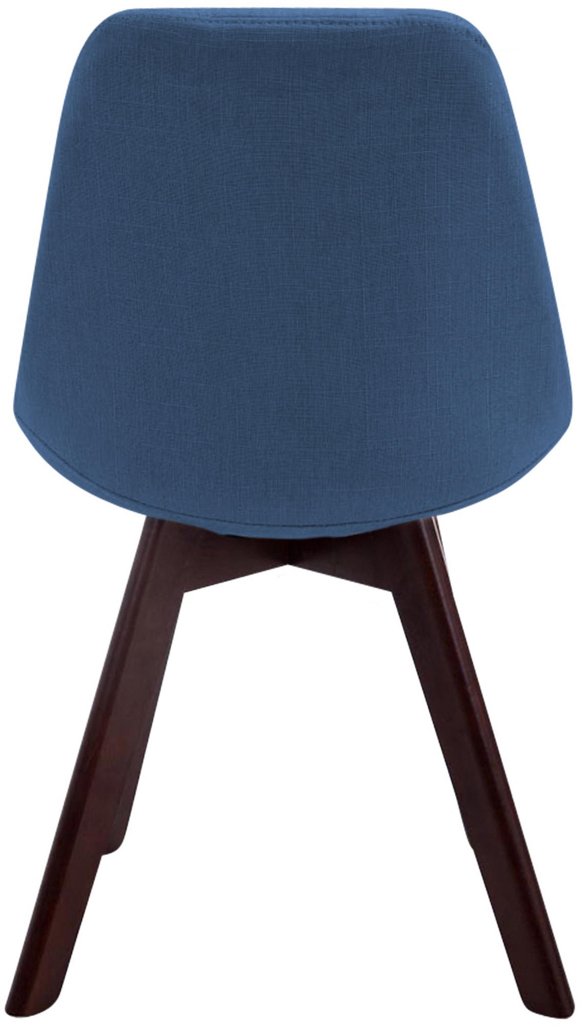 BESUCHERSTUHL Lagos Stoff Blau Dunkelbraun Konferenzstuhl Bürostuhl - Blau, Textil (48/84/55cm) - DELUKE