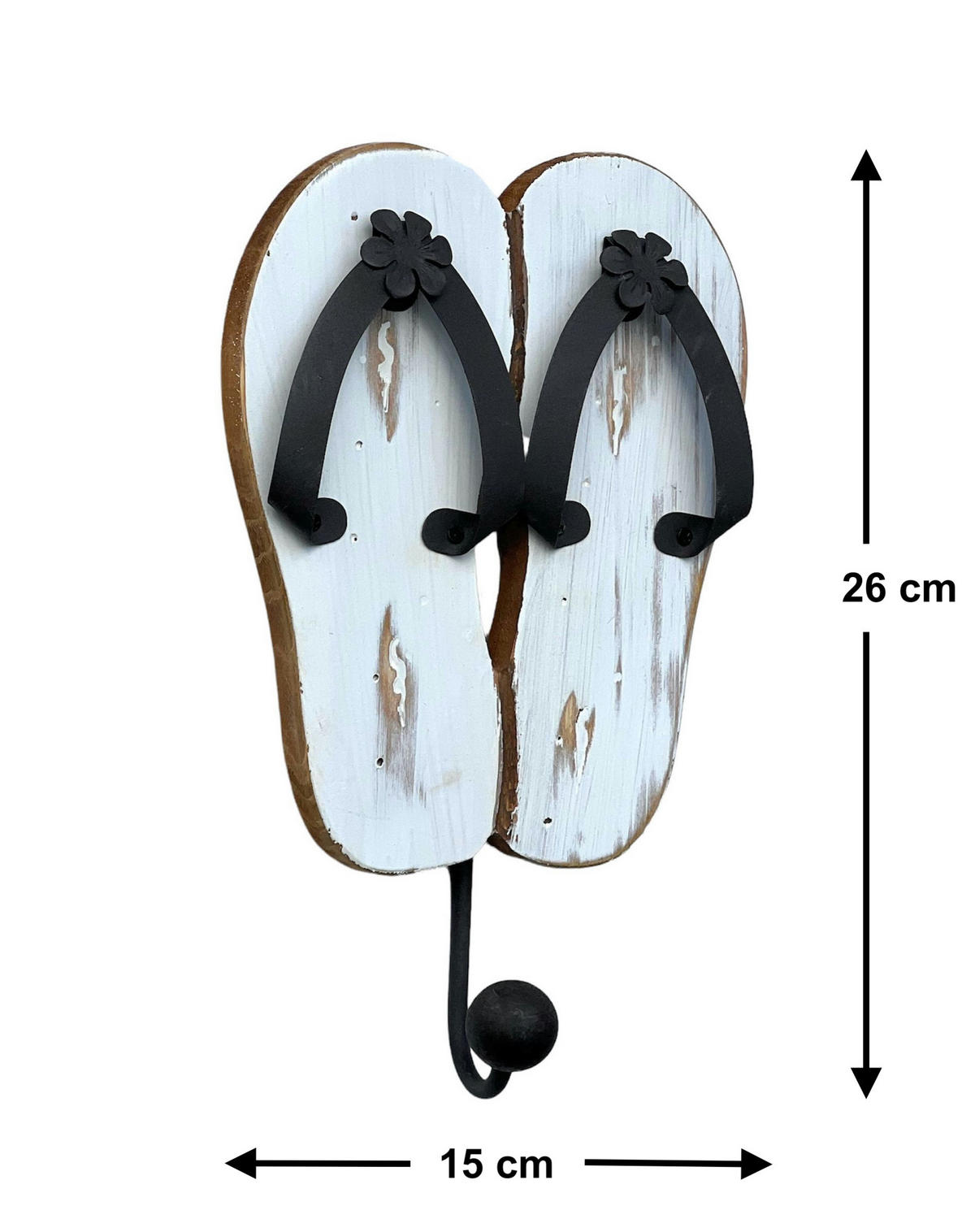 WANDGARDEROBE Sandalen Weiß MR82 - Weiß, Holz (15/26/5cm) - DanDiBo