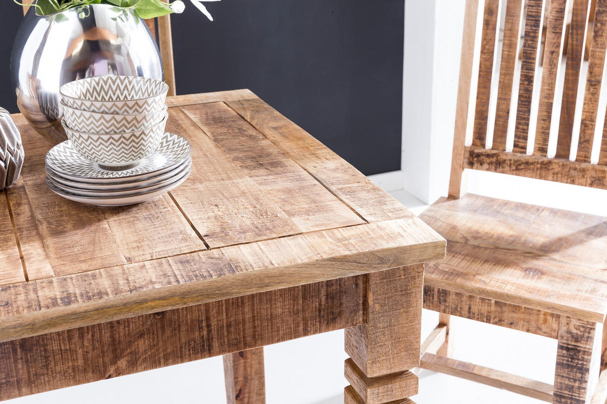 ESSTISCH Massivholz Quadratisch Landhausstil DIANA, Braun 80x80x76 cm - Braun, Holz (80/80/76cm) - KADIMA DESIGN
