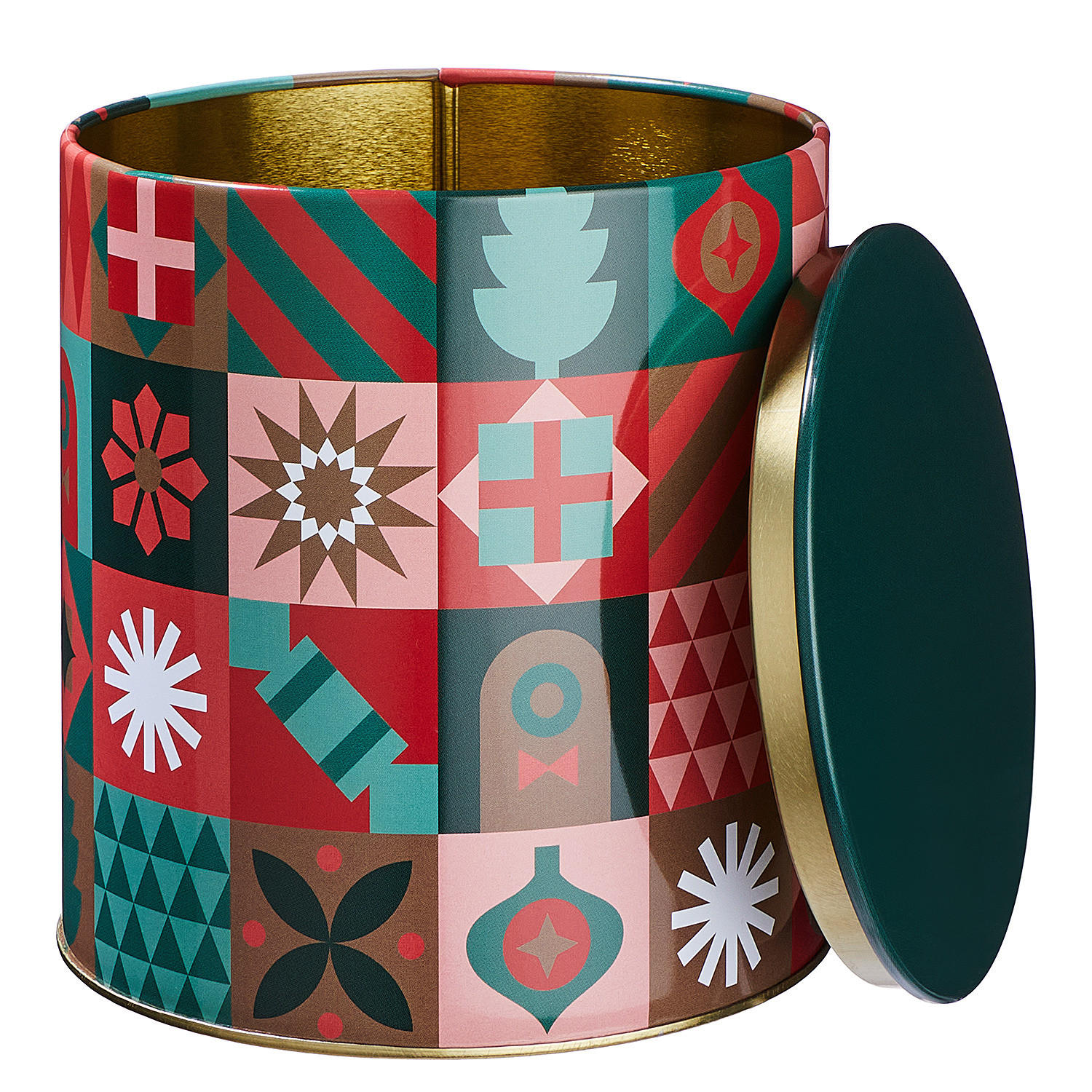 KEKSDOSE Cookie Jar Allover - Dunkelrot, Metall (14/15/14cm) - Butlers