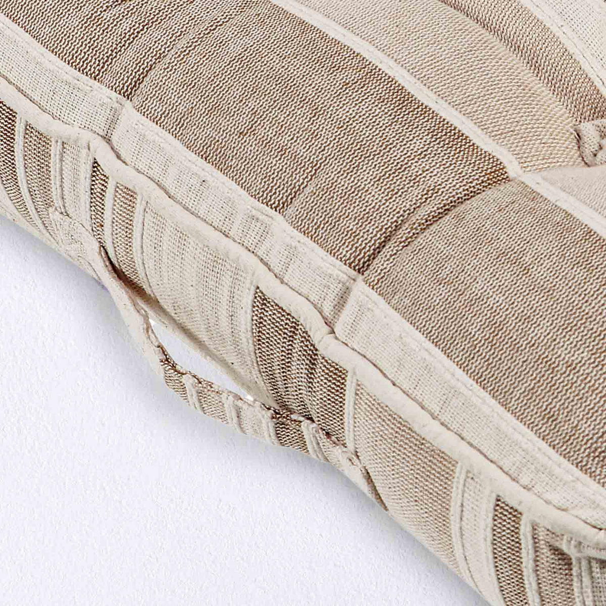 SITZKISSEN Morocco beige gestreift 40/40/8 cm - Beige, Textil (40/40/8cm) - Homescapes