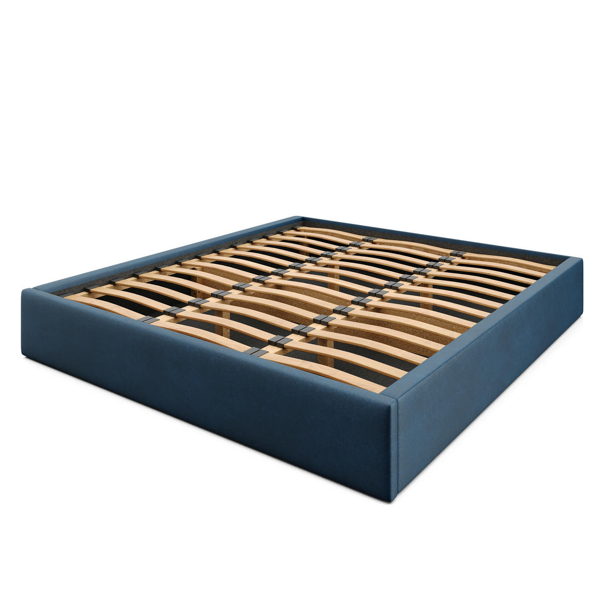POLSTERBETT 180x200cm Bett mit Stauraum Lattenrost Dunkelblau - Dunkelblau, Holz/Holzwerkstoff (180/200cm) - Muralo