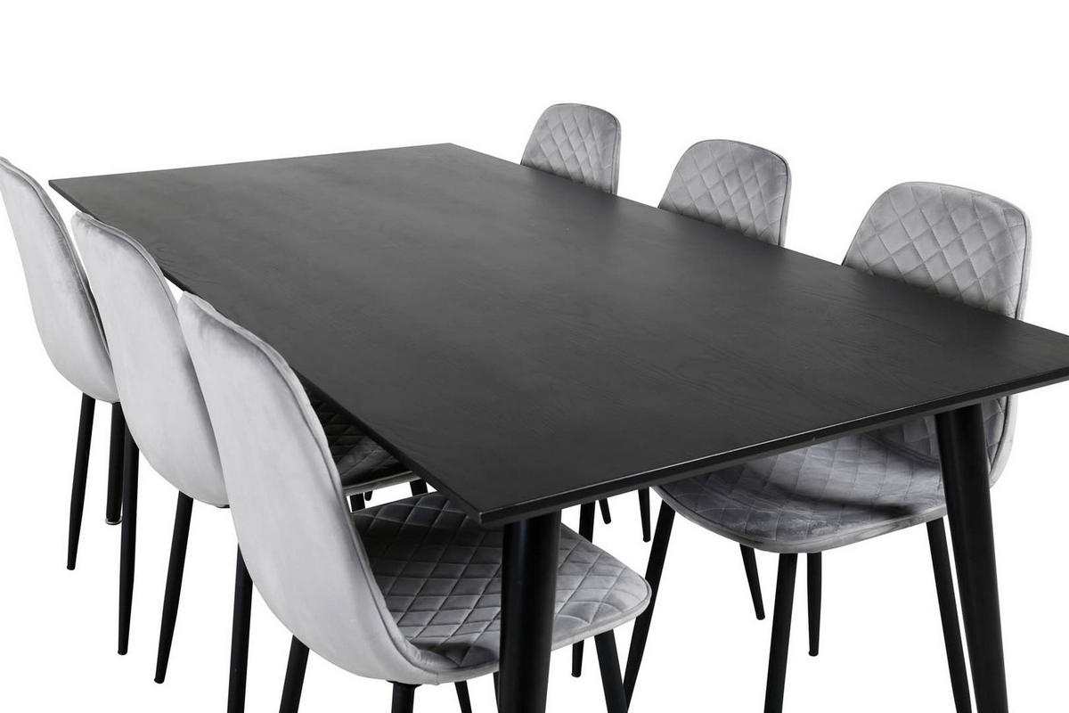 TISCHGRUPPE Grau - Grau, Holzwerkstoff (90/75/180cm) - ebuy24
