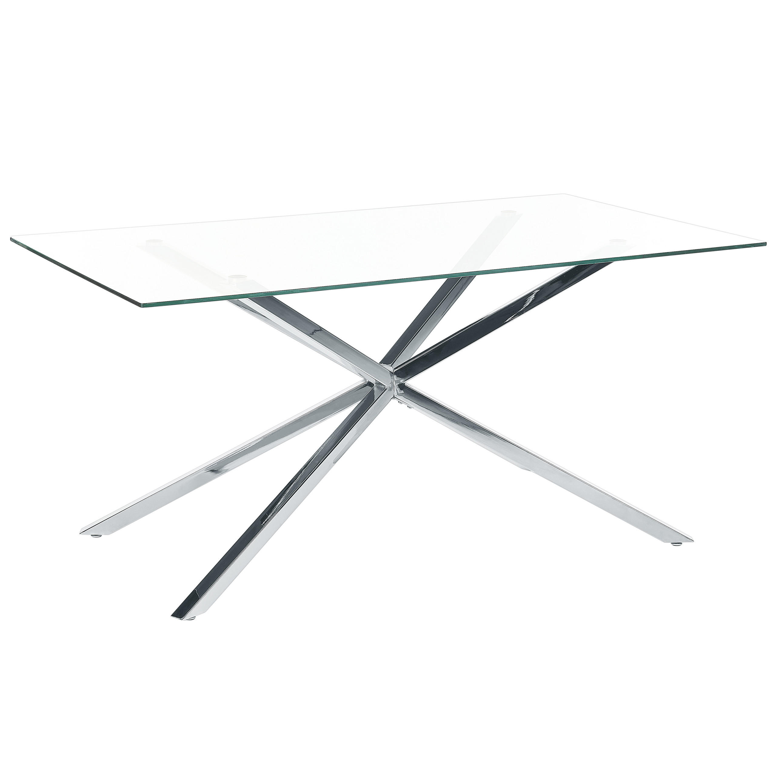 MASA DE BUCATARIE 160/90/75 cm argintie, transparent dreptunghiulara Cora