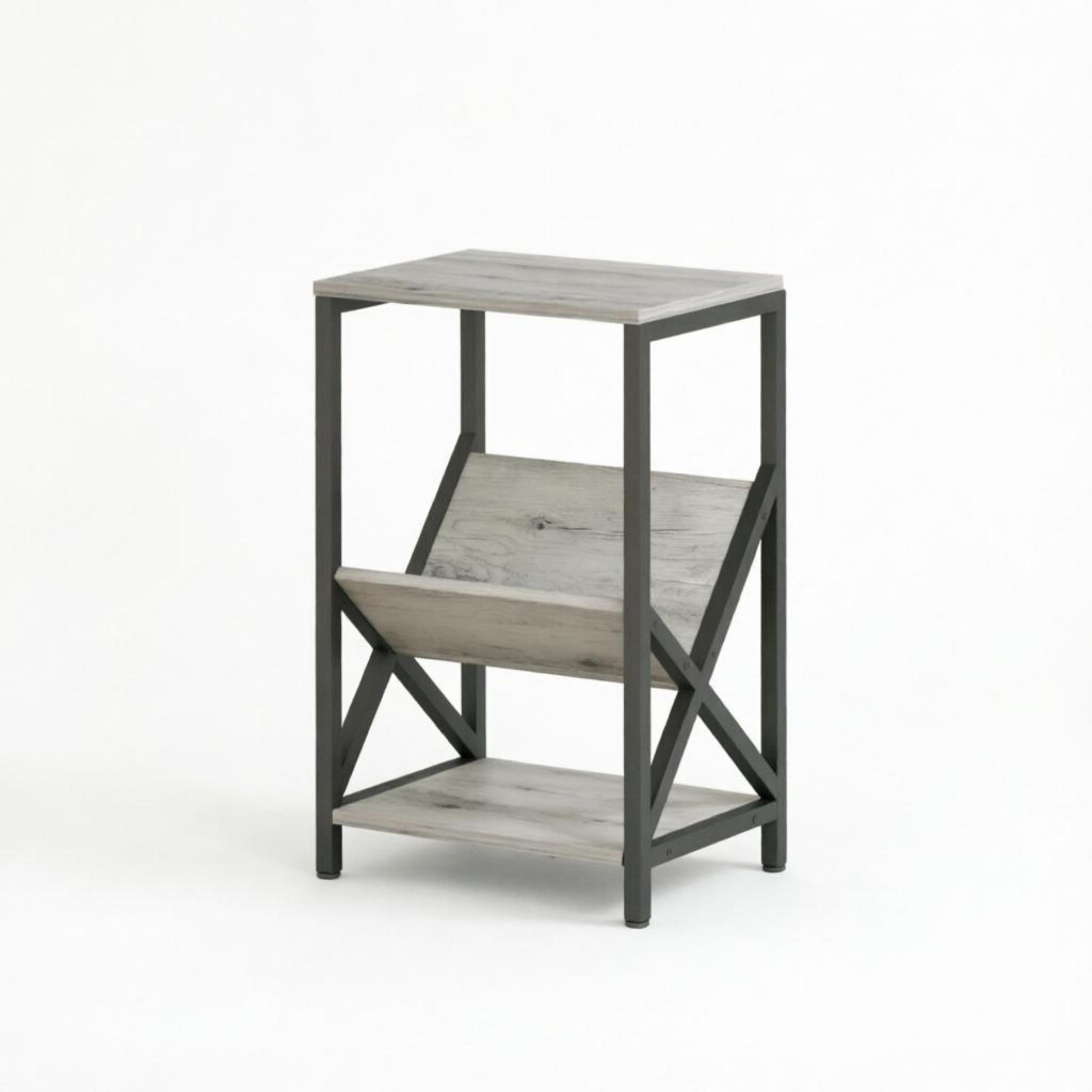 XXXLutz Beistelltisch Grau, Schwarz 30x61x40 cm