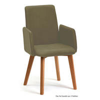 ARMLEHNSTUHL (4er-Set) Darcie 52x92x60 Eiche geölt/Olivgrün - Eichefarben/Olivgrün, Kunststoff (60/92/52cm) - 58aufmkessel