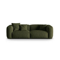 SOFA modular Martina aus strukturiertem Stoff grün 3 Sitzplätze - Grün, Textil (106/75/240cm) - Micadoni
