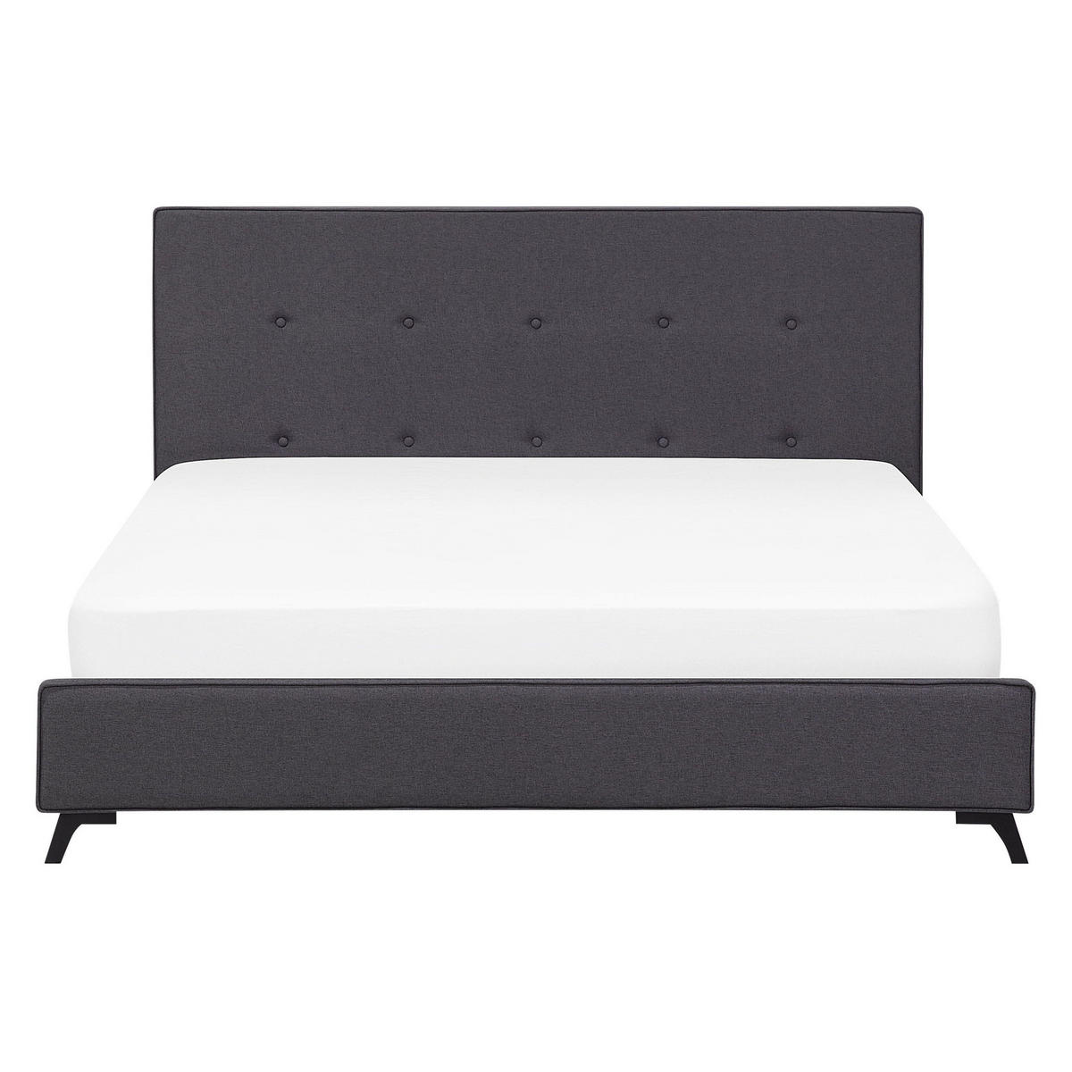 POLSTERBETT 160/200cm Dunkelgrau Ambassador - Dunkelgrau, Textil (160/200cm) - Beliani