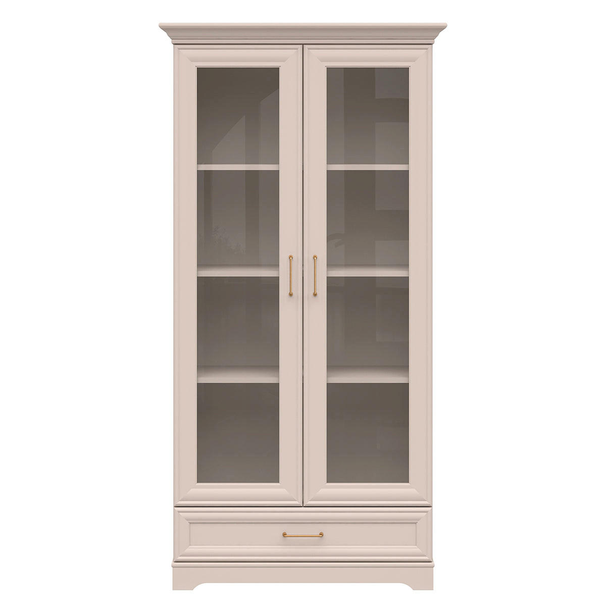 GESCHIRRSCHRANK Perle Kaschmir - Beige, Holzwerkstoff (99.5/197/47cm) - Petits-meubles
