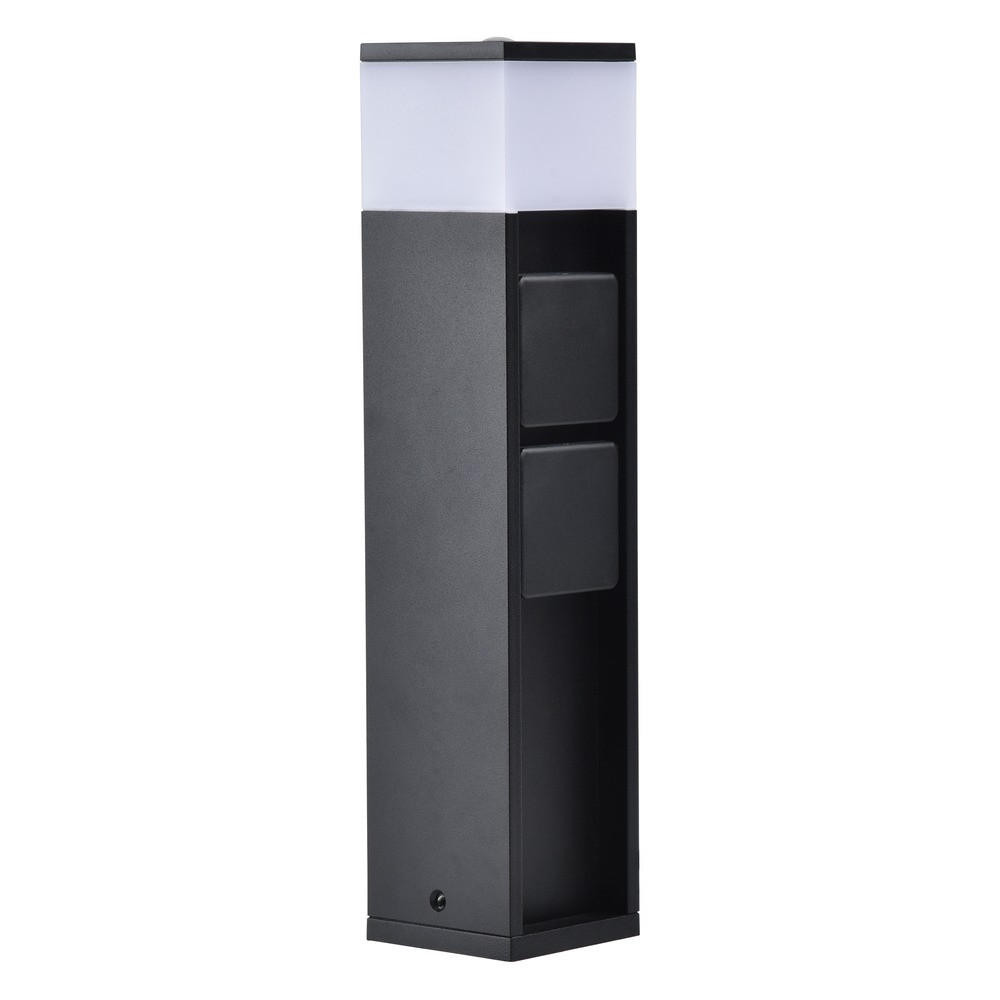 XXXLutz Led-Pollerleuchte Schwarz 8x37x8 cm