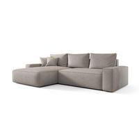 ECKSOFA Walken Mit Schlaffunktion - Hellgrau, Holzwerkstoff/Textil (280/185cm) - Fun Möbel