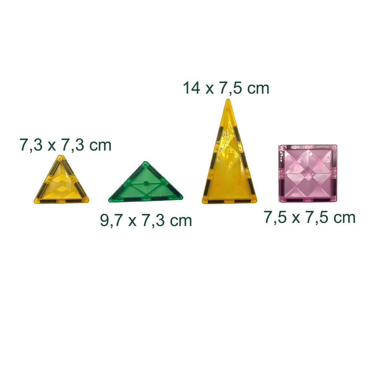 MAGNETBAUSTEINE-SET - Multicolor, Kunststoff/Metall (7.5/19.5cm) - Relaxdays
