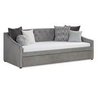 AUSZIEHBETT Cord 90/200 cm Grau 2 Liegeflächen - Grau, Textil (90/200cm) - Homestyle4u