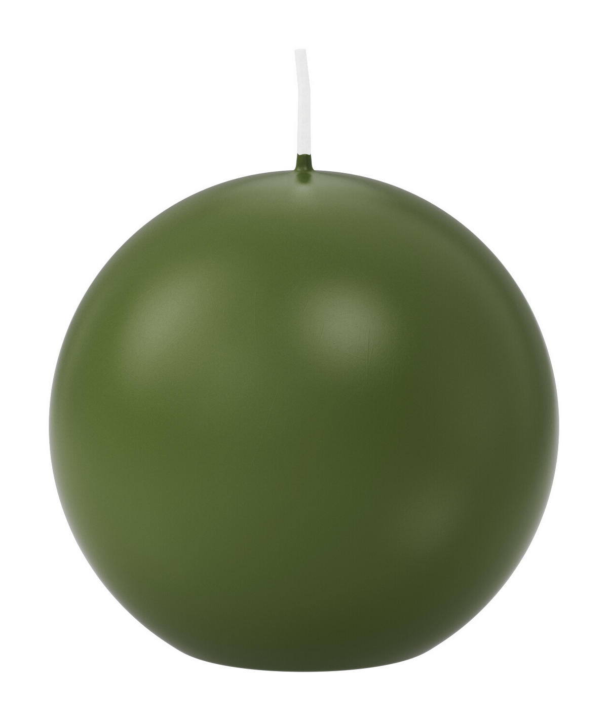 KUGELKERZEN Olive Ø 80 mm, 6 Stück - Olivgrün, Paraffin (8/8/8cm) - Wiedemann Kerzen